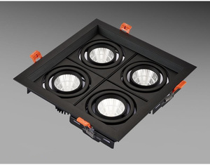 ไฟ LED เชิงพาณิชย์แบบฝังฝ้าเพดาน 4 หัว สีดำอะลูมิเนียม แสงขาวกลาง 4100K ใช้ไฟ AC 220V ปรับความสว่างได้ รับประกัน 3 ปี เหมาะสำหรับสำนักงาน - Product Image 3