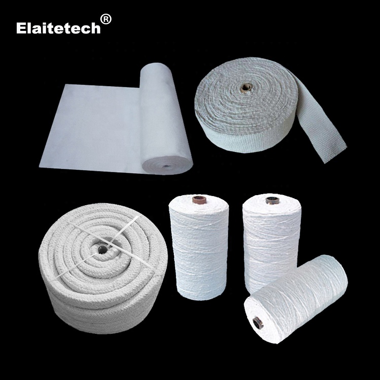 High temperature refractory 1260 ceramic fiber tape textiles fabric, strips, rope/cord/braid, yarn