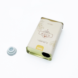 Boîte en fer blanc vide de 550 ml de qualité alimentaire pour l'huile de lin ou l'huile d'olive avec couvercle - Product Image 4