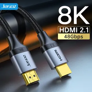 사용자 정의 로고 HDR 48Gbps HDMI 고화질 알루미늄 합금 버전 4K 8K 144HZ 1080 xxx hd 비디오 hdmi 케이블 공급 장치