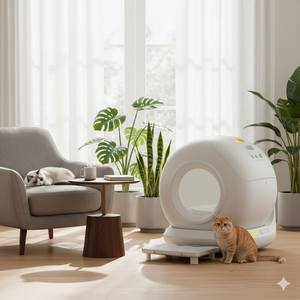 Nouvelle génération de litière automatique pour chat 78L, sécurité anti-pincement, toilette intelligente pour chat, litière autonettoyante intelligente pour chats - Product Image 1