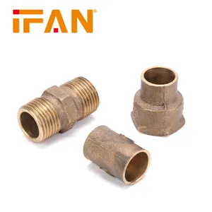 IFAN Manufacture Bronze Sanitär armaturen Bronze buchse Nippel verbindungs rohr verschraubungen Messing verschraubungen mit Gewinde