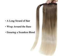 Extensions de cheveux humains vierges Remy de qualité salon, double épaisseur, épaisses, à enrouler, ombrées, avec clip, en stock important
