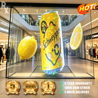 Écran LED transparent ultra-fin RX HD P6, film LED en maille pour vitrine, 3500CD, garantie 5 ans - Invisible lorsqu'il est éteint, spectaculaire