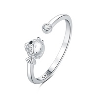 Bague ajustable en argent sterling 925 en forme d'abeille avec zircon, élégance raffinée, cadeau de mariage pour femme, vente en gros