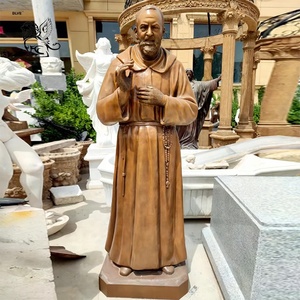 BLVE Decoración religiosa cristiana Francesco San <span class=keywords><strong>Pio</strong></span> Latón Bronce Tamaño real Padre San <span class=keywords><strong>Pio</strong></span> Estatua San Pío de Pietrelcina - Product Image 1