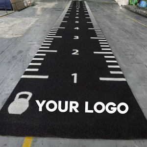 Césped Artificial de Alta Densidad de 15 mm con Logotipo Personalizado <span class=keywords><strong>para</strong></span> Gimnasio, Pista de Trineo, Alfombra de Césped Artificial <span class=keywords><strong>para</strong></span> Empujar Trineos, Suelo <span class=keywords><strong>para</strong></span> Gimnasio - Product Image 1