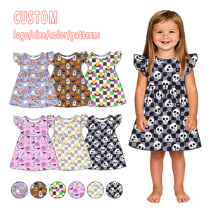 Pigiama Morbido in Bambù per Bambine con Motivo <span class=keywords><strong>Zucca</strong></span> di Halloween e Perle, Personalizzabile con Basso MOQ, Abbigliamento Festivo per Bambini - Product Image 4