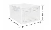 Boîte de rangement à chaussures Clemate améliorée, durable, peu encombrante, empilable, en plastique transparent avec porte avant transparente, organiseur de rangement