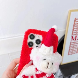 <span class=keywords><strong>Coque</strong></span> de téléphone de noël avec motif de dessin animé pour <span class=keywords><strong>Iphone</strong></span> 14 13 Pro 12 8 Plus, housse en peluche pour <span class=keywords><strong>Iphone</strong></span> <span class=keywords><strong>Xr</strong></span> 11 Pro Max, joli cadeau de coquille d'ours - Product Image 2