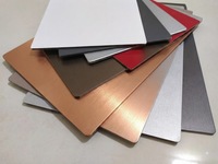 Panneau composite en aluminium ACP multicolores 4 mm avec revêtement PVDF pour revêtement mural extérieur de centre commercial, façade