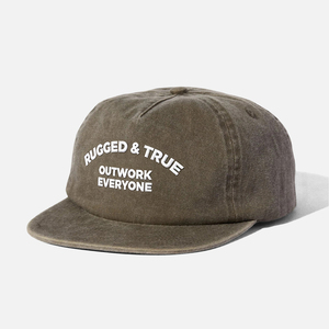 Gorra <span class=keywords><strong>de</strong></span> Fabricación Propia Vintage <span class=keywords><strong>de</strong></span> Ala Corta con Logotipo Personalizado, Perfil Medio, Algodón Lavado, Sin Estructura, 5 Paneles, Bordado, Cierre a Presión - Product Image 1
