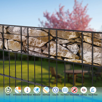 Rollo de cubierta de valla de pantalla de privacidad al aire libre resistente a los rayos UV a prueba de viento de 35m x 19cm para uso en jardín y Rancho