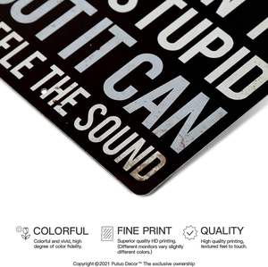 Insegna in metallo divertente e sarcastica per la decorazione della man cave o del bar, il nastro adesivo IT non può riparare l'ingegno, ma IT può smorzare il suono, 12x8 pollici - Product Image 3