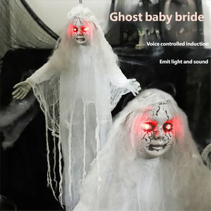 Casa Embrujada: Guion para Parque de Atracciones, Accesorios Eléctricos de Terror, <span class=keywords><strong>Ojos</strong></span> Brillantes, Decoración de Halloween, Novia Fantasma Colgante - Product Image 1