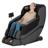 Silla de Masaje 3D SL-Track Moderna con Entrega Rápida en 7 Días, Stock en China, 16 Programas Automáticos, Gravedad Cero, Calefacción, 24-26 Bolsas de Aire