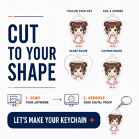 Porte-clés en acrylique personnalisé Anime, chaîne à maillons, acrylique brillant de 5 mm d'épaisseur, impression UV personnalisée, impression d'illustrations sur mesure, vente en gros d'usine OEM