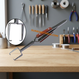 SUNTOOLS/STIPL แหนบจิวเวลรี่รูปตัวยู (รุ่น 588G) รูปทรงไม่สม่ำเสมอเพื่อการตั้งตำแหน่งที่แม่นยำและการซ่อมแซมแบบ DIY - Product Image 5