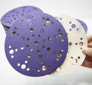 Papier de verre humide et sec imperméable violet disque de ponçage de 6 pouces grain 60-800 49 trous papier de ponçage pour l'Australie - Product Image 2