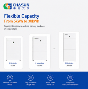 Batería Híbrida Apilable CHASUN Split Grid APX HV LFP 600-980V 10kW de Salida IP66 para Montaje en Suelo/Pared C&I ESS Residencial - Product Image 4