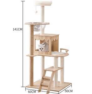 Phong cách mới sang trọng mèo cây tháp đồ nội thất trong nhà Kitty Pet chơi nhà với gãi bài cho mèo và mèo con - Product Image 3