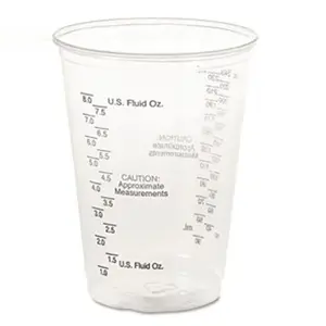 מחמד חד פעמי 8 עוז 10 עוז מדידה מודפס כוסות מדידה פלסטיק צלולים עבור ערבוב שרף אפוקסי/נוזל עם לוגו מותאם אישית