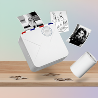 Mini Imprimante Photo Thermique Portable Personnalisable Sans Encre pour Téléphone Android avec Interface Sans Fil pour Photos, Texte et Autocollants
