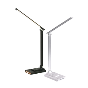 Tự động hẹn giờ không dây sạc <span class=keywords><strong>LED</strong></span> Đèn bàn bảo vệ mắt ánh sáng ban đêm hiện đại hợp kim nhôm đen pin hoạt động cho nghiên cứu - Product Image 6
