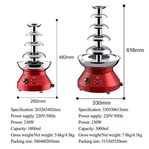 Fontaine à <span class=keywords><strong>chocolat</strong></span> électrique multicouche professionnelle Sassy Cook à basse température pour mariages, événements, restaurants, boulangeries - Product Image 3