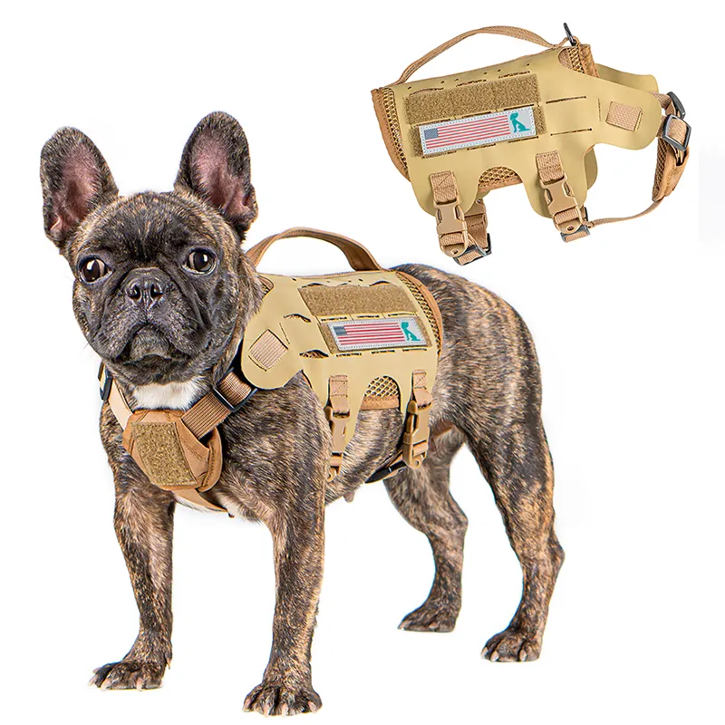 2 toka Camo Cyote kahverengi askeri eğitim avcılık taktik ordu hizmet Pet köpek yelek yamalar ile küçük köpekler için