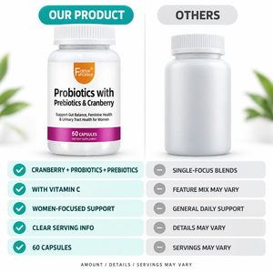 Nutracéuticos Shecome, Probióticos y Prebióticos, Fabricante de Productos para la Salud Digestiva y Urinaria, 60 Cápsulas de Probióticos y Prebióticos con Arándano - Product Image 4