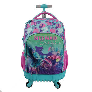 Mochilas con <span class=keywords><strong>ruedas</strong></span> de <span class=keywords><strong>sirena</strong></span> personalizadas para niñas, bolsas de viaje, <span class=keywords><strong>mochila</strong></span> para niñas, maleta con <span class=keywords><strong>ruedas</strong></span> para niños para la escuela y los viajes - Product Image 1