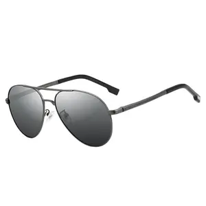 2023 New Fashion Metal Large Frame occhiali da sole polarizzati Unisex Pilot UV400 di alta qualità da uomo e da donna