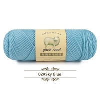Fil à tricoter en laine d'alpaga mélangée, épaisseur moyenne, 3 brins, pour crochet à la main, écharpe, pull, manteau, chapeau, fournitures de confection de vêtements faits main DIY