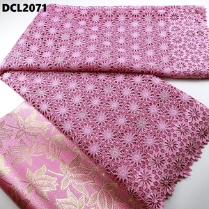 Dernière Collection de Tissus en Dentelle Guipure du Sénégal, Dentelle Guipure Africaine de Haute Qualité pour Femmes, <span class=keywords><strong>Mariage</strong></span> - Product Image 5