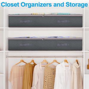 Conteneurs de rangement sous le <span class=keywords><strong>lit</strong></span> de 90L, pliables, de haute qualité, sac de rangement sous le <span class=keywords><strong>lit</strong></span>, boîte de rangement pour vêtements et couettes - Product Image 6