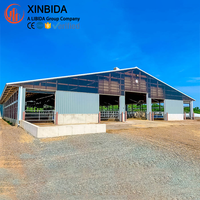 Bâtiments en acier pour fermes d'élevage de bovins, abris pour chèvres, conception de hangars préfabriqués, garage préfabriqué