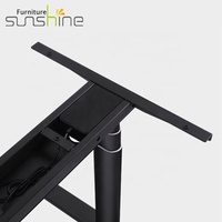 Bureau informatique réglable en hauteur Sunshine, moderne, à moteur électrique unique, avec plateau en bois et structure métallique extensible – Meilleure vente