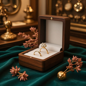 Caja <span class=keywords><strong>de</strong></span> <span class=keywords><strong>Madera</strong></span> <span class=keywords><strong>de</strong></span> Nogal para Anillos <span class=keywords><strong>de</strong></span> Boda, <span class=keywords><strong>Grabado</strong></span> Personalizado <span class=keywords><strong>con</strong></span> Nombre, Organizador <span class=keywords><strong>de</strong></span> Joyería <span class=keywords><strong>de</strong></span> <span class=keywords><strong>Madera</strong></span> para Guardar Anillos y Pendientes - Product Image 2