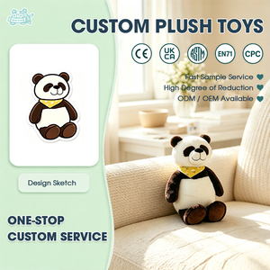 Peluche Panda Personnalisée en Gros, Jouet en Peluche Doux de Qualité Supérieure, Ours Personnalisé pour Cadeau Enfant - Product Image 1