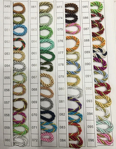 3 Ply Twist Drawstring Multicolored Gold Metallic Satin Twisted <strong>Cord</strong> 5mm Wrapped Silky Rayon <strong>Silk</strong> Braid Thread Rope <strong>Cords</strong> - Product Image 4