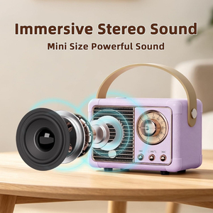 <span class=keywords><strong>Mini</strong></span> Altavoz Retro Inalámbrico BT 5.0, Sonido Estéreo HD, Llamadas Manos Libres, USB, TF, AUX, Larga Duración de Batería, Fácil de Transportar, Estilo Vintage - Product Image 4