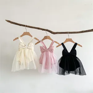 Yay fantezi pamuk altında pembe siyah yaz prenses tül bebek elbise 9-12 ay
