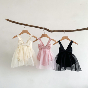 <span class=keywords><strong>Vestito</strong></span> Estivo da Principessa per Neonata 9-12 Mesi, in Tulle, Senza Maniche, con Fiocco Decorativo, <span class=keywords><strong>Rosa</strong></span> e Nero - Product Image 1