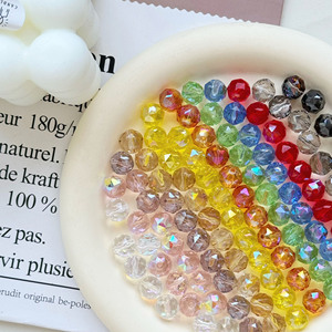 Handgefertigte 10mm Blumenkugel Kristallglasperlen DIY Kleidungszubehör Handyketten Galvanisierte Perlen Lampwork-Glas - Product Image 3