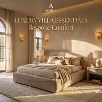 Lit double surdimensionné de luxe personnalisé de style minimaliste italien pour villa, manoir, hôtel haut de gamme
