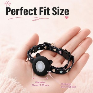 Collar para Gato con Localizador AirTag, Cubierta de Silicona, Hebilla de Seguridad Ajustable, para Gatitos de Tamaño Pequeño - Product Image 4