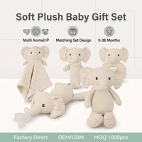 Ensemble cadeau doux en peluche pour bébé : Doudou, hochet, bâtonnette sonore, jouet animal en peluche pour nouveau-né, nourrisson, tout-petit – Personnalisation OEM, Vente en gros