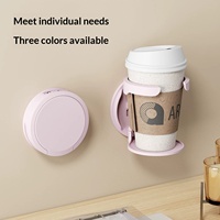 Support mural pliable à double niveau pour tasses, porte-gobelets pour porte de placard/bureau, rangement pour bouteilles d'eau/café