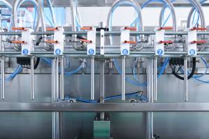 สายการผลิตบรรจุซอสมะเขือเทศ มายองเนส ฮัมมัส แบบอัตโนมัติเต็มรูปแบบ ควบคุมด้วย PLC ประสิทธิภาพสูง 4-12 หัวจ่าย - Product Image 4